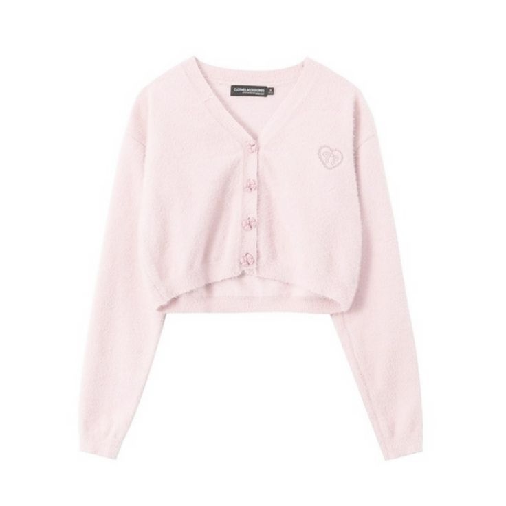Cardigan Crop Polos Pink